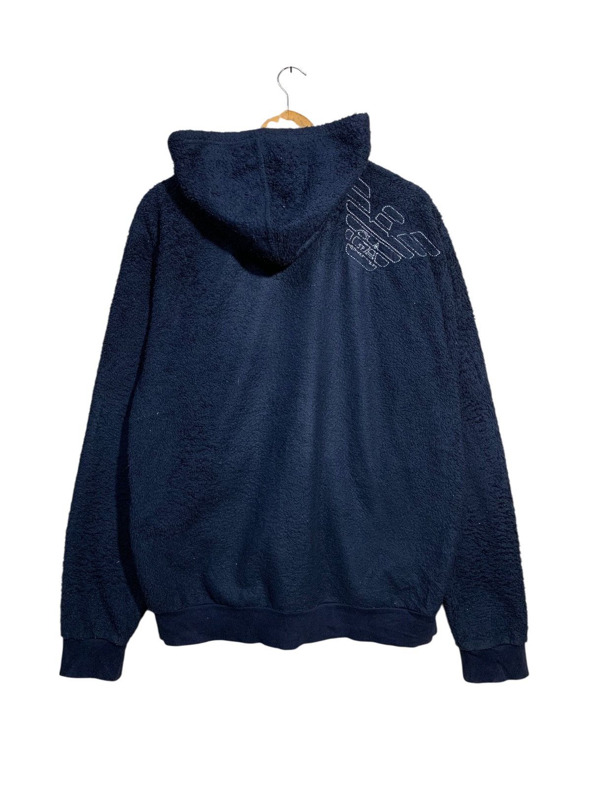 Emporio Armani 🔥Vintage 90s Emporio Armani Fleece Hoodie Jacket Size US L / EU 52-54 / 3 - 1 Thumbnail