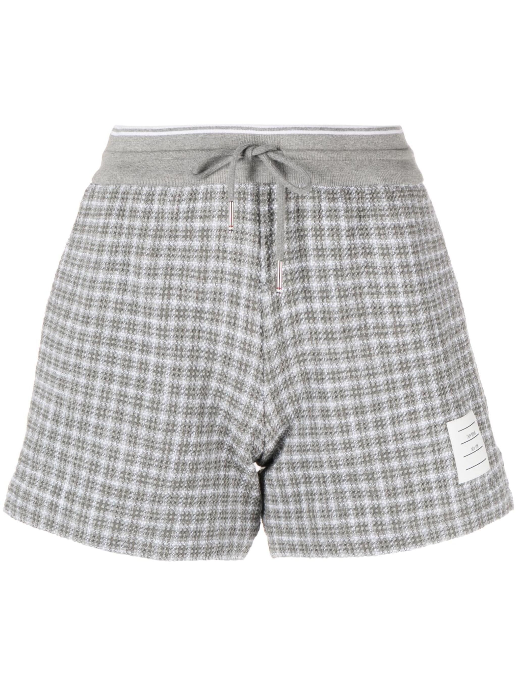 Thom Browne o1s22i1n0924 Check Tweed Sweatshorts in Grey Size 28" / US 6 / IT 42 - 1 Thumbnail