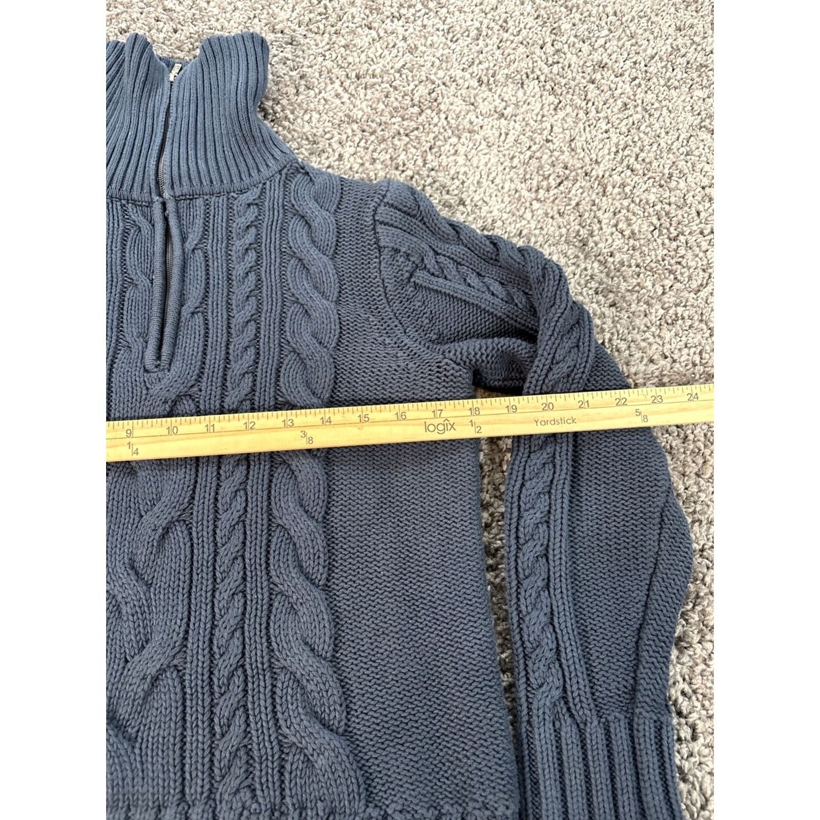 Vintage VINTAGE LL Bean Turtleneck Sweater Womens Petite Small Blue 1/4 Zip Chunky Knit Pullover Womens XS? Size S / US 4 / IT 40 - 3 Thumbnail