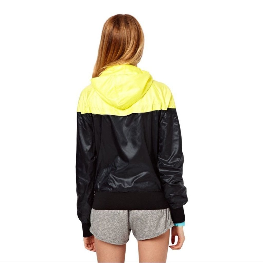 Nike NIKE Windrunner Zip Up Jacket in Yellow & Black Size S Size S / US 4 / IT 40 - 2 Thumbnail