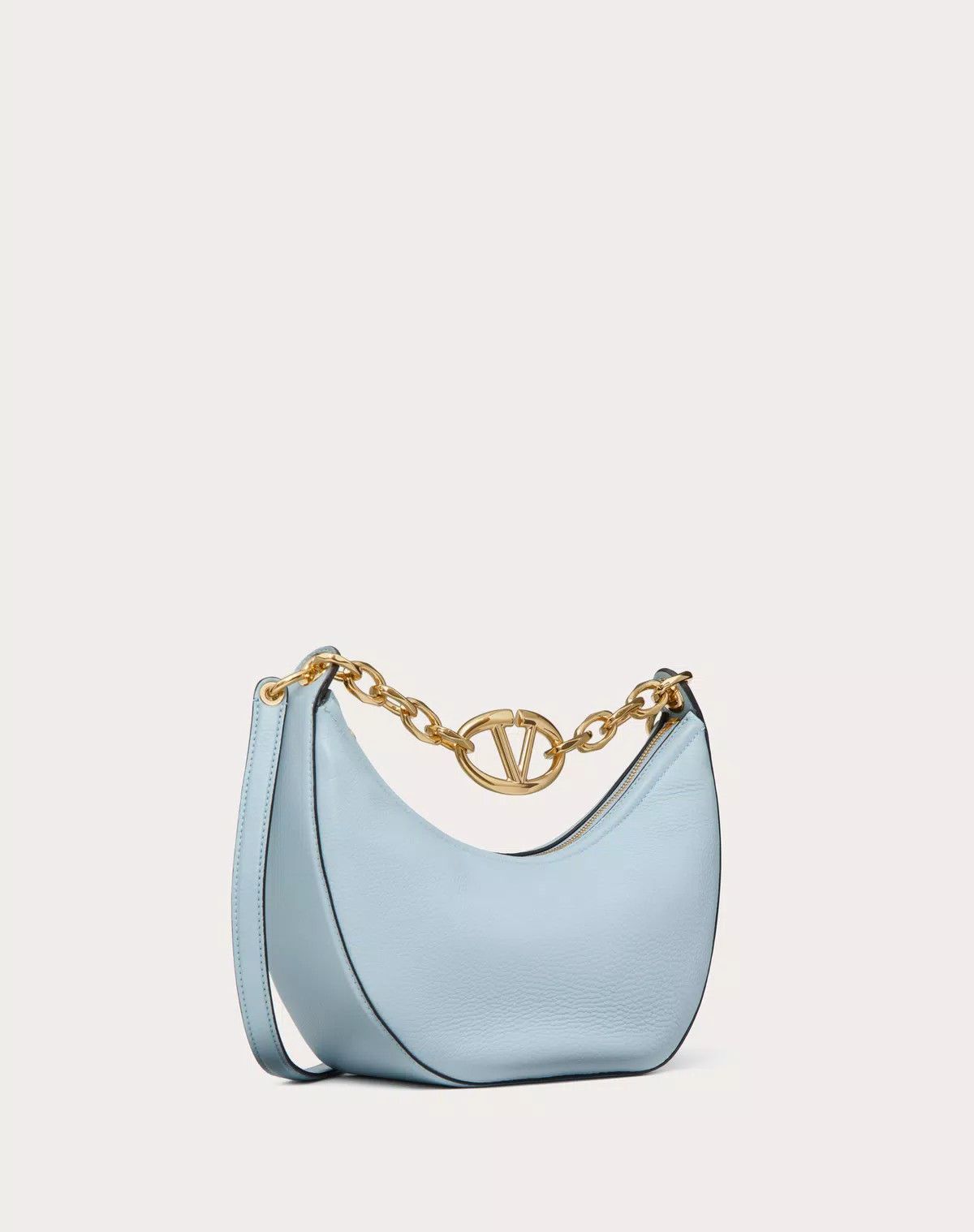 Valentino oc11z0725 Size:OS/Grainy Calfskin With Chain Bag in Sky Blue Size ONE SIZE - 2 Thumbnail