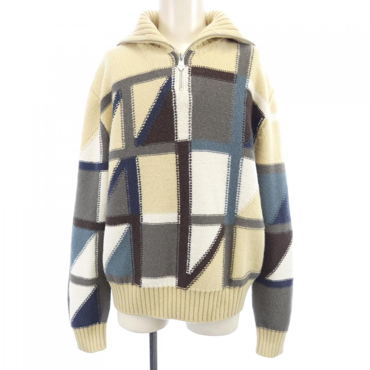 Hermes Hermes Hermes Geometrie Variable Cashmere Knit Textile Tops DUTY FREE for USA Size ONE SIZE - 1 Thumbnail