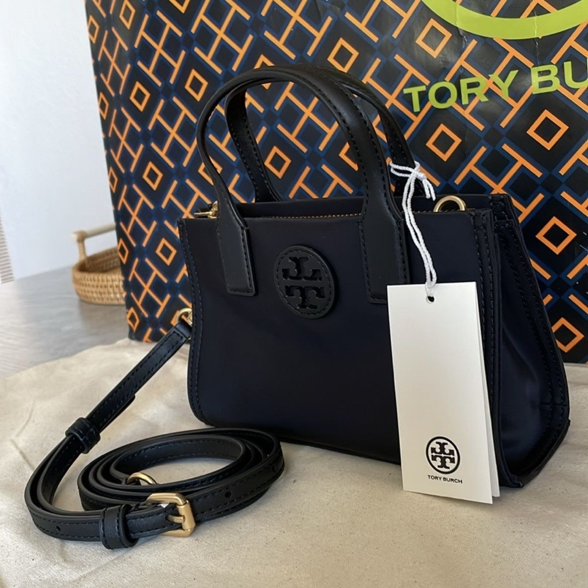 Tory Burch NWT , tory burch ella nylon mini tote crossbody in black Size ONE SIZE - 3 Thumbnail