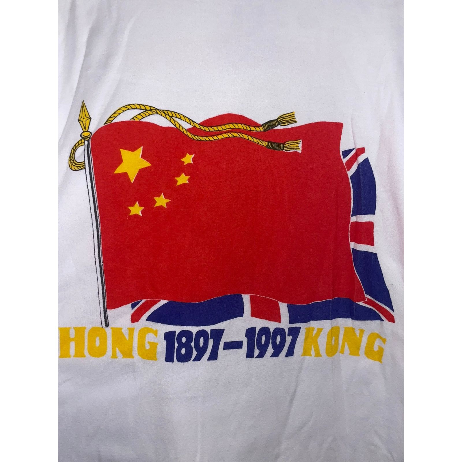 Vintage Vintage Hong Kong Independence Graphic White Large Shirt VTG Size US L / EU 52-54 / 3 - 4 Thumbnail