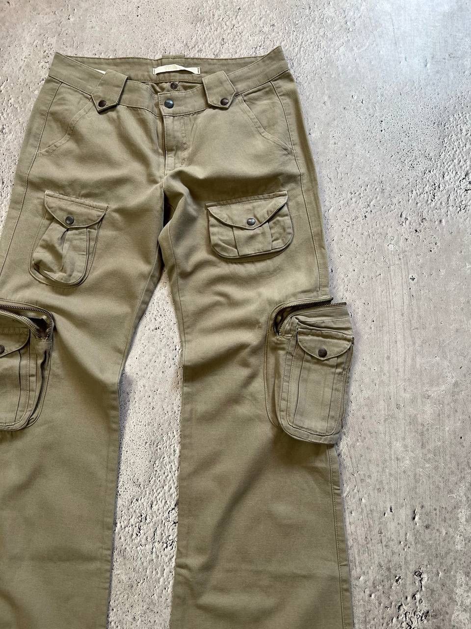 Hysteric Glamour × If Six Was Nine × Le Grande Bleu (L.G.B.) RARE vintage If Six Was Nine style flared cargo pants Y2K Size US 29 - 2 Thumbnail