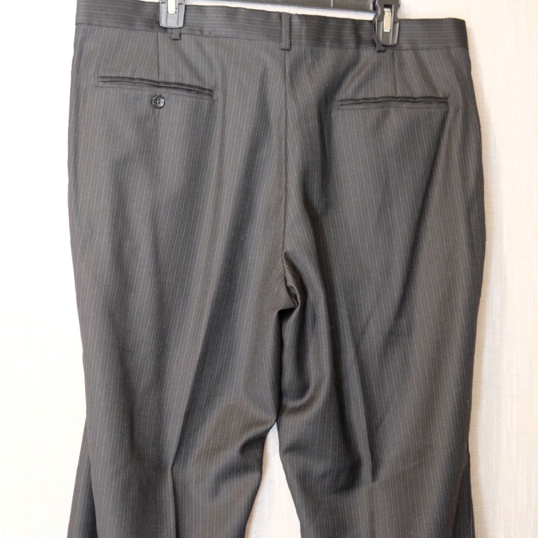 Dockers DOCKERS Dress Pants Black Stripe Cuffed Mens 38 x 29 Wool Blend Size US 38 / EU 54 - 6 Thumbnail