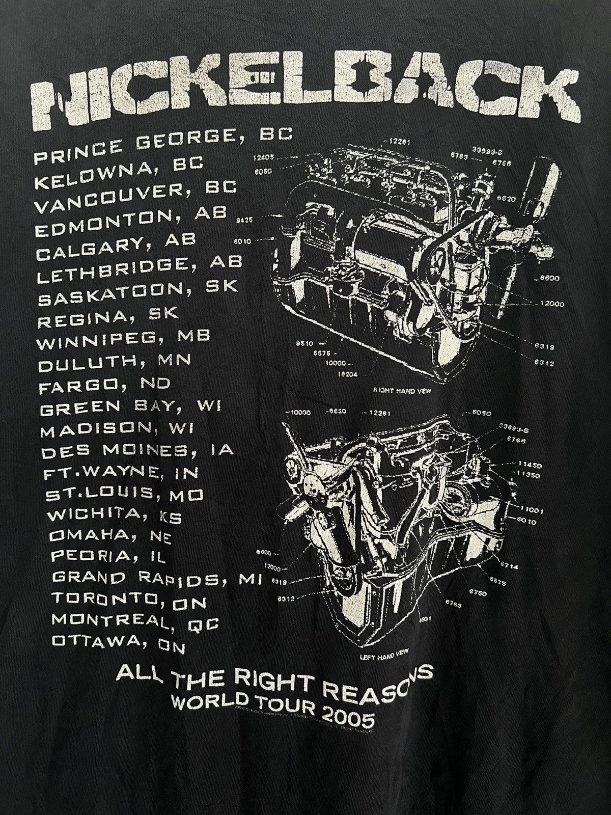 Band Tees × Vintage Vintage 2005 NickelBack All The Right Reasons Tour LS Shirt Size US L / EU 52-54 / 3 - 6 Thumbnail