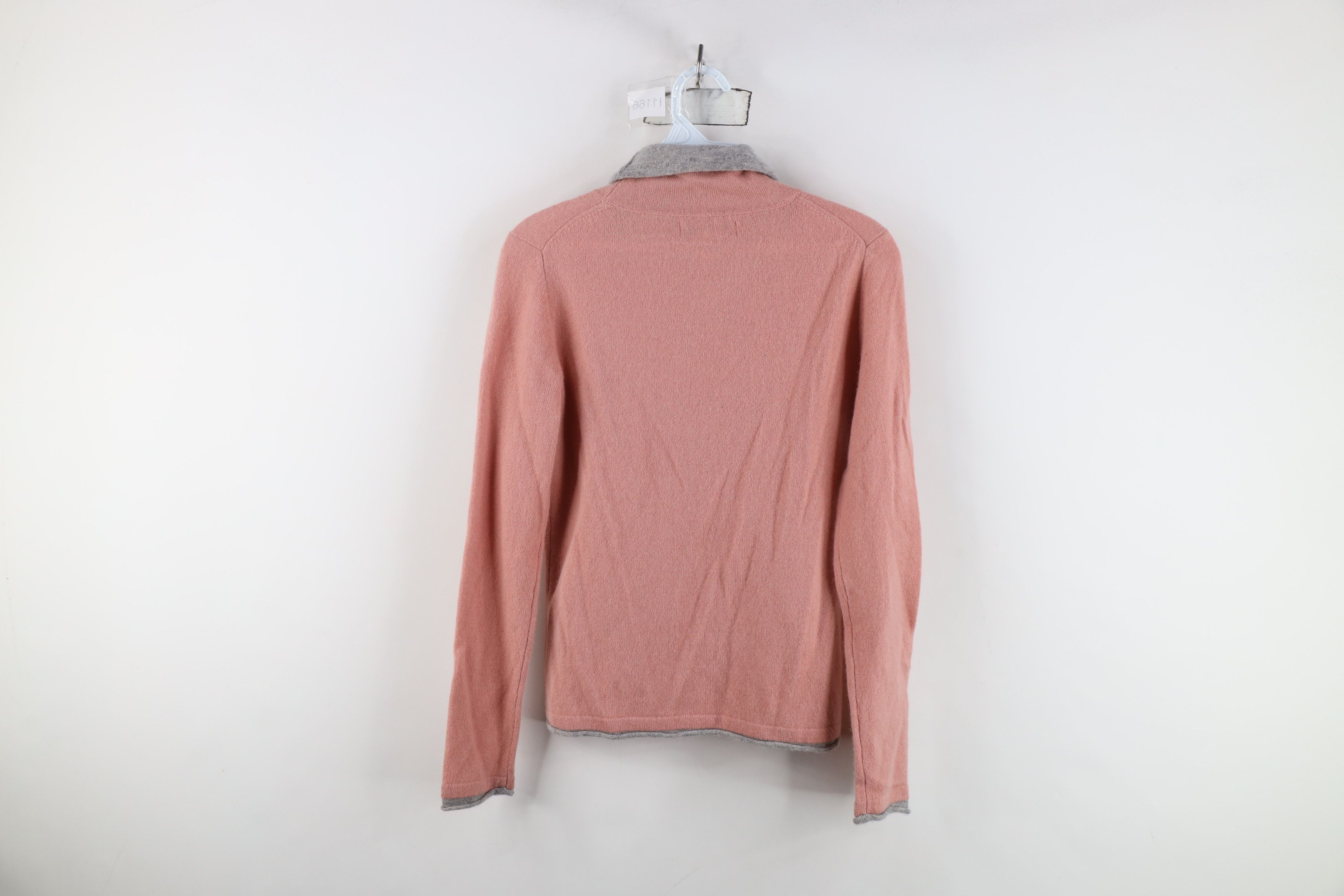 Magaschoni Magaschoni Cashmere Knit Layered Turtleneck Sweater Pink Size XS / US 0-2 / IT 36-38 - 8 Thumbnail