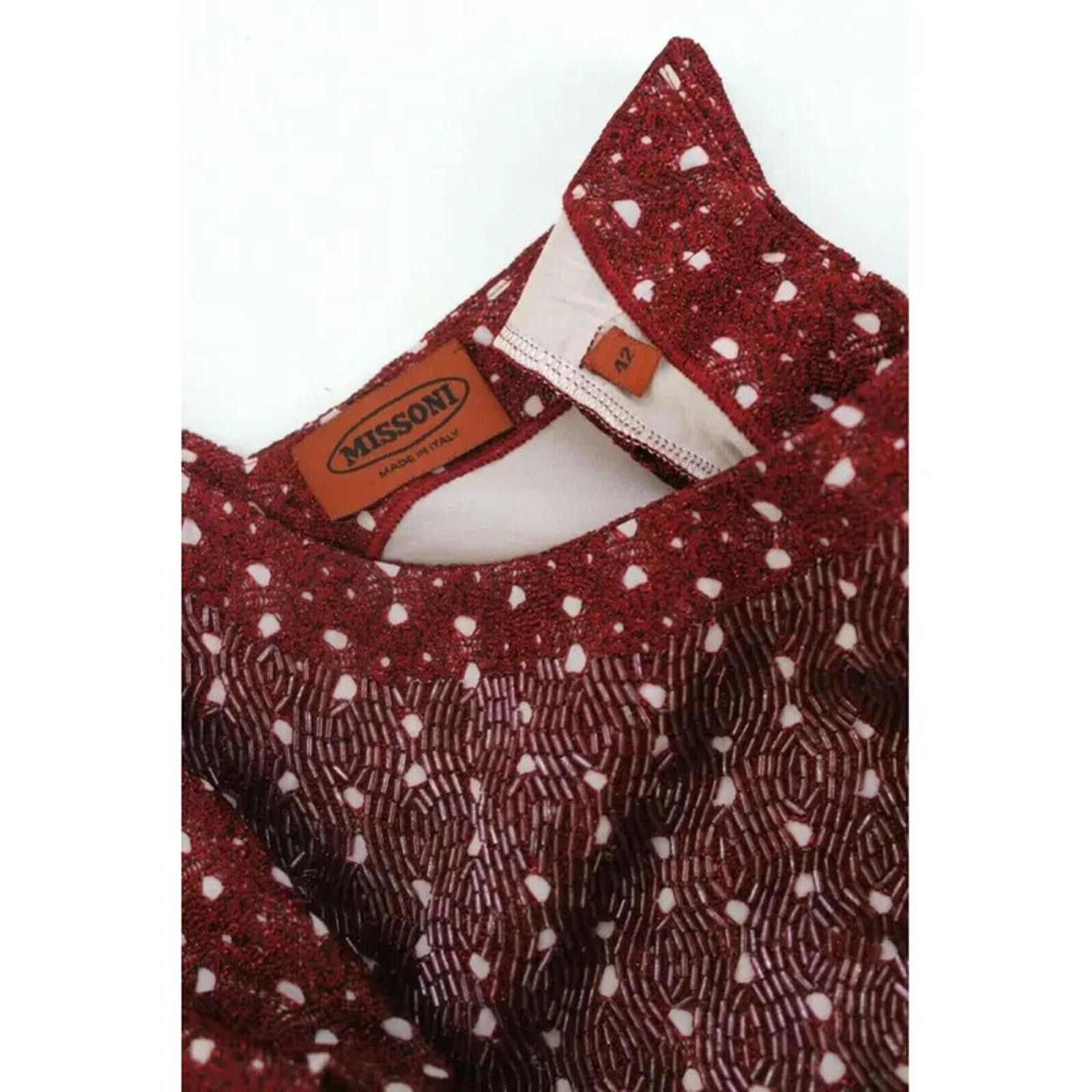 Missoni Missoni Ombre Sequin beaded Glitter Red Dress 42 uk 10 Size S / US 4 / IT 40 - 4 Thumbnail