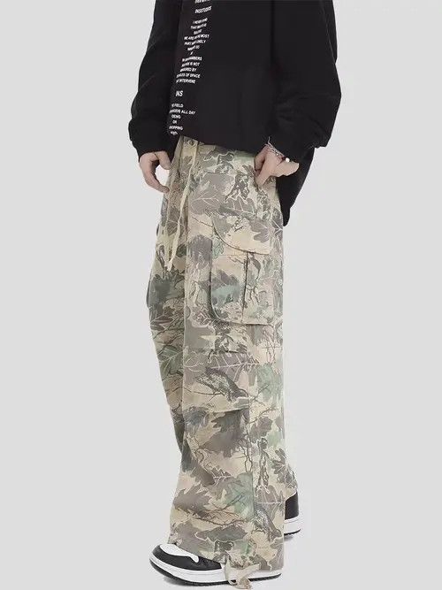 Japanese Brand Camouflage leaf pattern workwear wide-leg casual pants Size US 32 / EU 48 - 3 Thumbnail