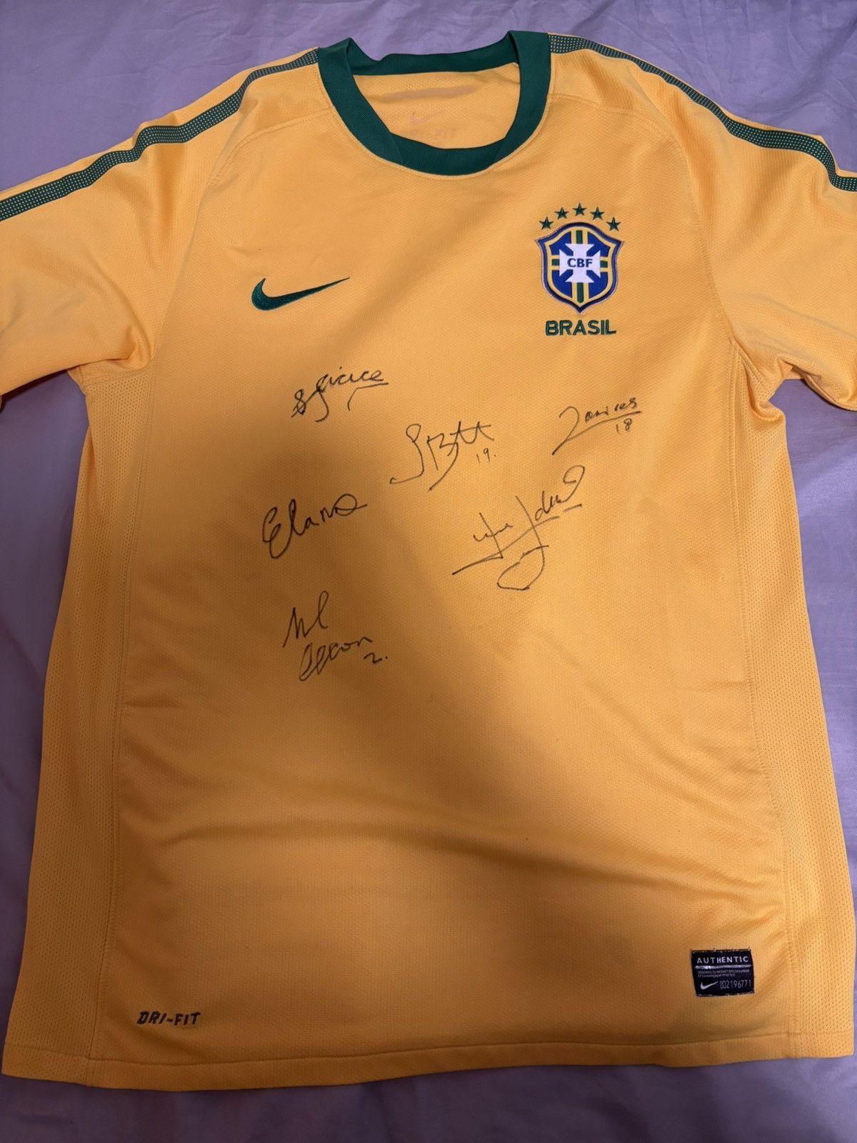 Nike Brazil 2010 signed shirt Size US M / EU 48-50 / 2 - 1 Thumbnail