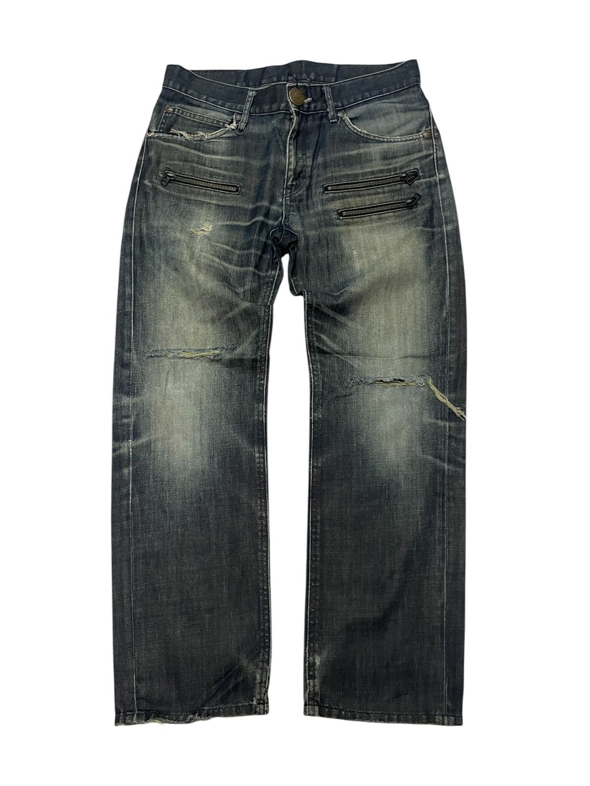 Lee 2000s LEE RIDERS BUCKLE BACK DISTRESSED JEANS RARE DESIGN | Grailed