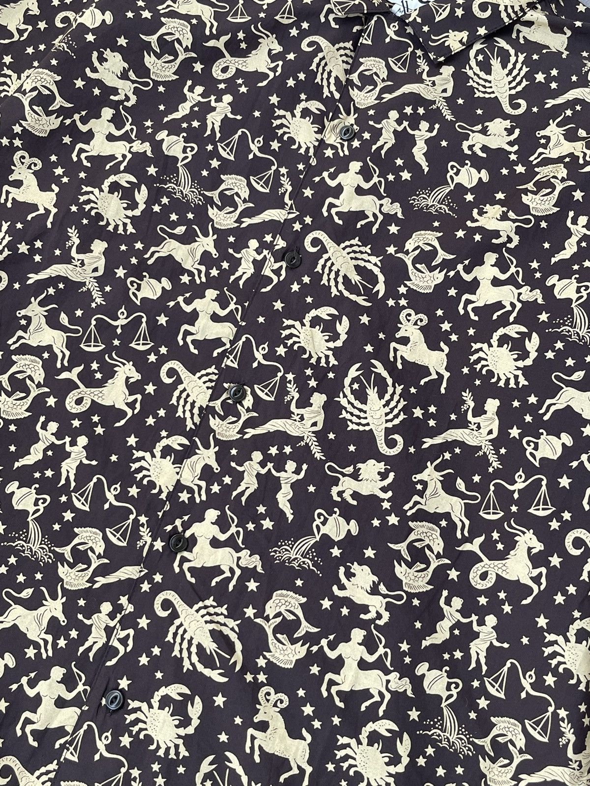 YMC !DS! SS23 YMC Zodiac Motif Silk Button Up Shirt Size US M / EU 48-50 / 2 - 12 Thumbnail