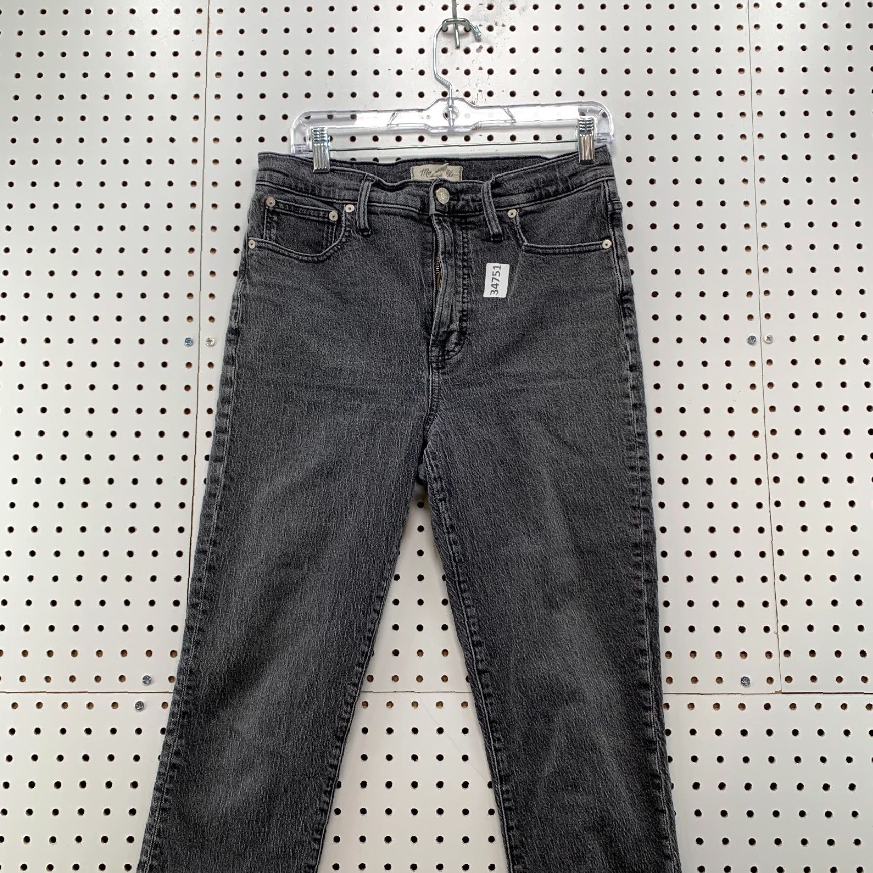 VINTAGE Madewell Perfect Vintage Denim Jeans Womens Size 29 Faded Black High Rise Straight Fit 30x26.5 Jeans