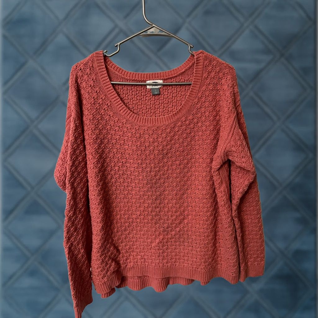 Old Navy Old Navy Sweater Size Large Pink Crochet Knitted Women Size L / US 10 / IT 46 - 1 Thumbnail