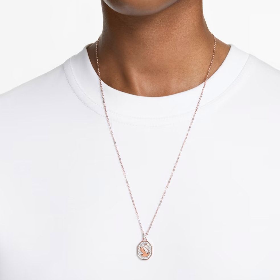 Swarovski Swarovski Signum pendant Swan Rose gold-tone plated Necklace Size ONE SIZE - 7 Thumbnail