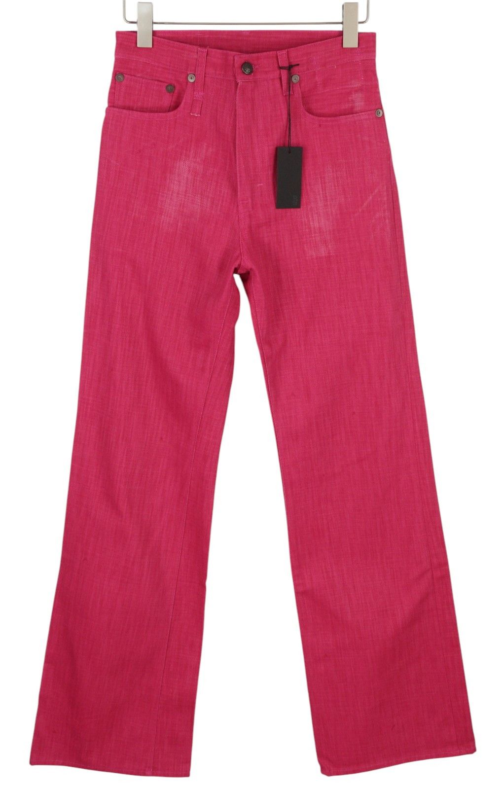 R13 JANE 27 Vivid Pink Faded Flared High Waist Denim 86225 Size 27" / US 4 / IT 40 - 1 Thumbnail