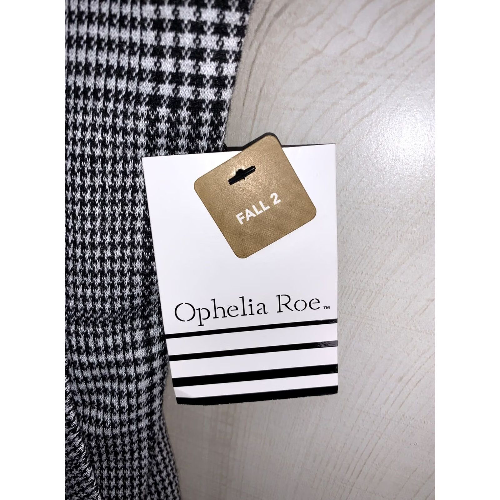 Vintage Ophelia Roe Womens Zip Front Houndstooth Jumper Sz S NWT-6007 Size S / US 4 / IT 40 - 4 Thumbnail