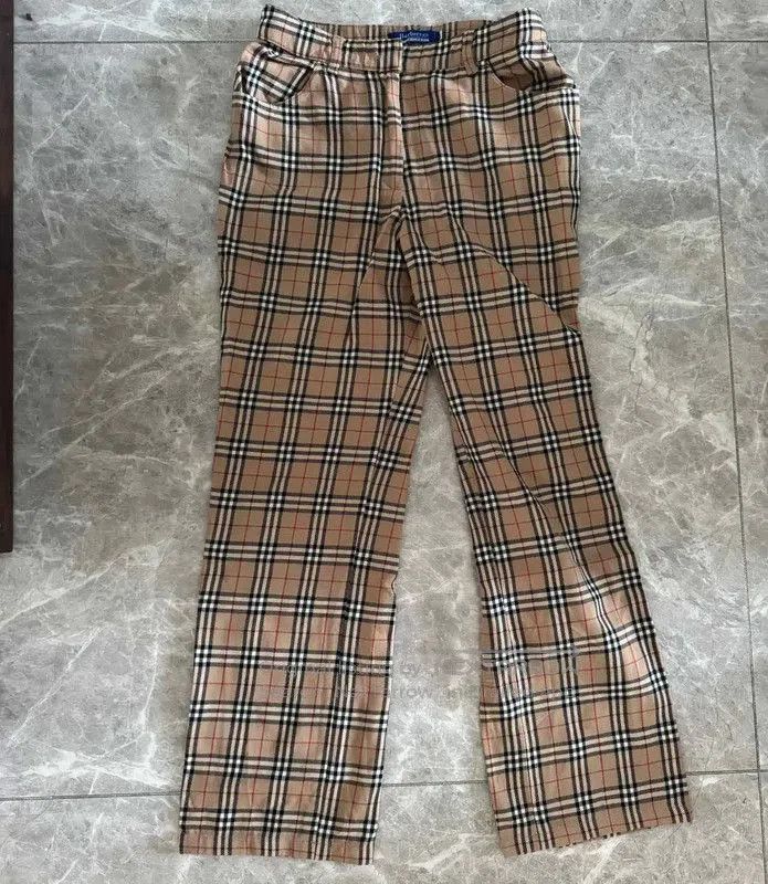 Other Burberry Khaki Check Wool Trousers for Women. Size 23" - 6 Thumbnail