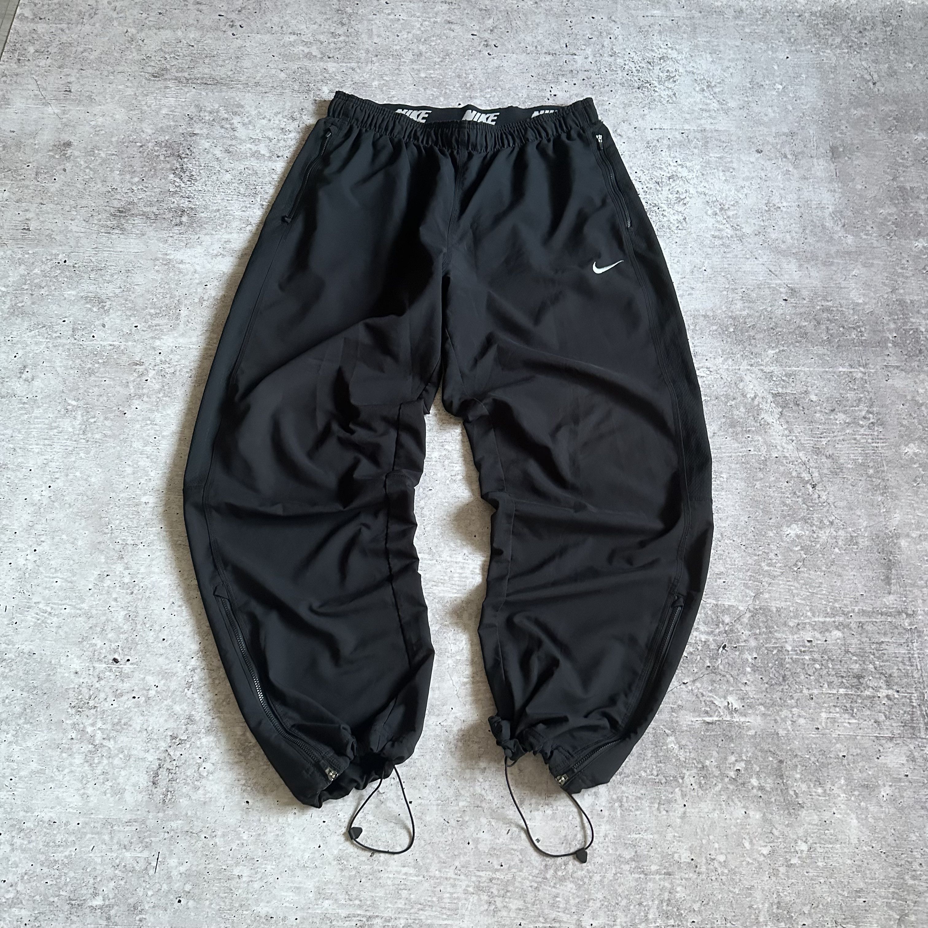 Nike × Vintage Nike Nylon Baggy Swoosh Logo Overisize y2k Pants Size US 36 / EU 52 - 2 Thumbnail