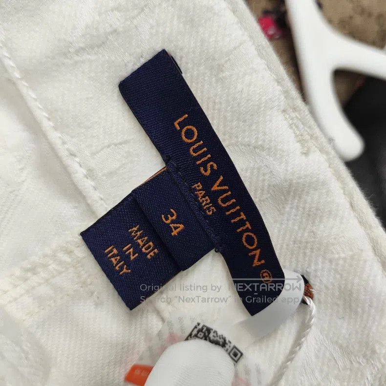 Louis Vuitton Louis Vuitton White Pressing Pattern denim shorts Size 33" - 3 Thumbnail