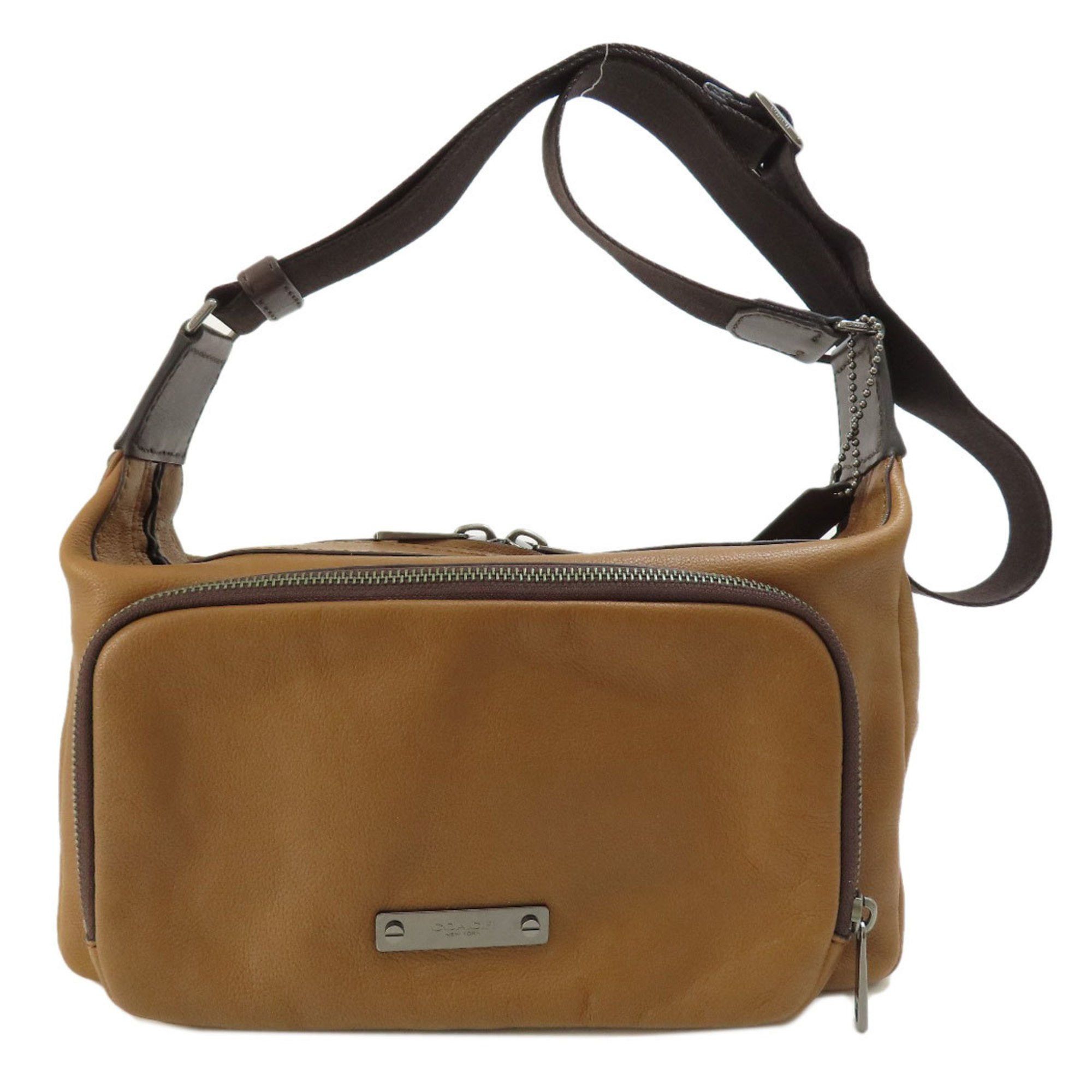 image of Coach 71359 Shoulder Bag Leather Men's Coach in Brown