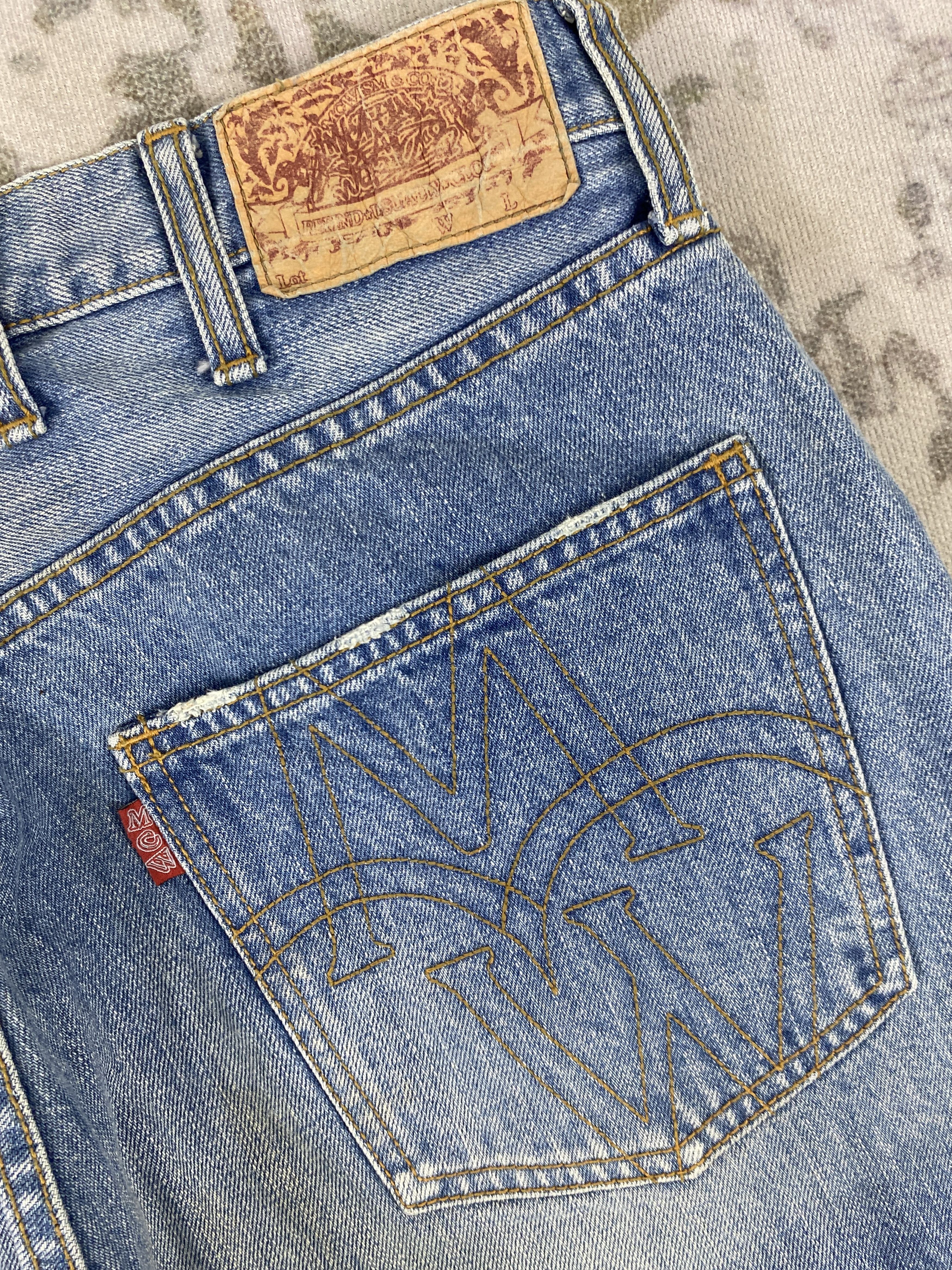 Japanese Brand Distressed Blue Vintage Desteny Jeans 34x32 Denim- JN3566 Size US 34 / EU 50 - 14 Thumbnail