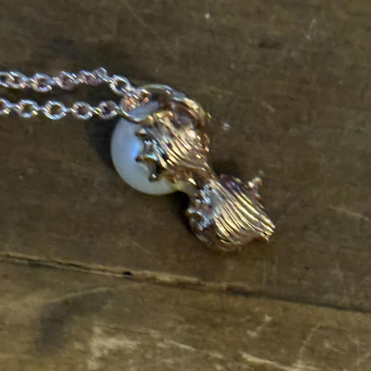 Other Gold over 925 silver pearl & rhinestone pendant necklace Size ONE SIZE - 6 Thumbnail