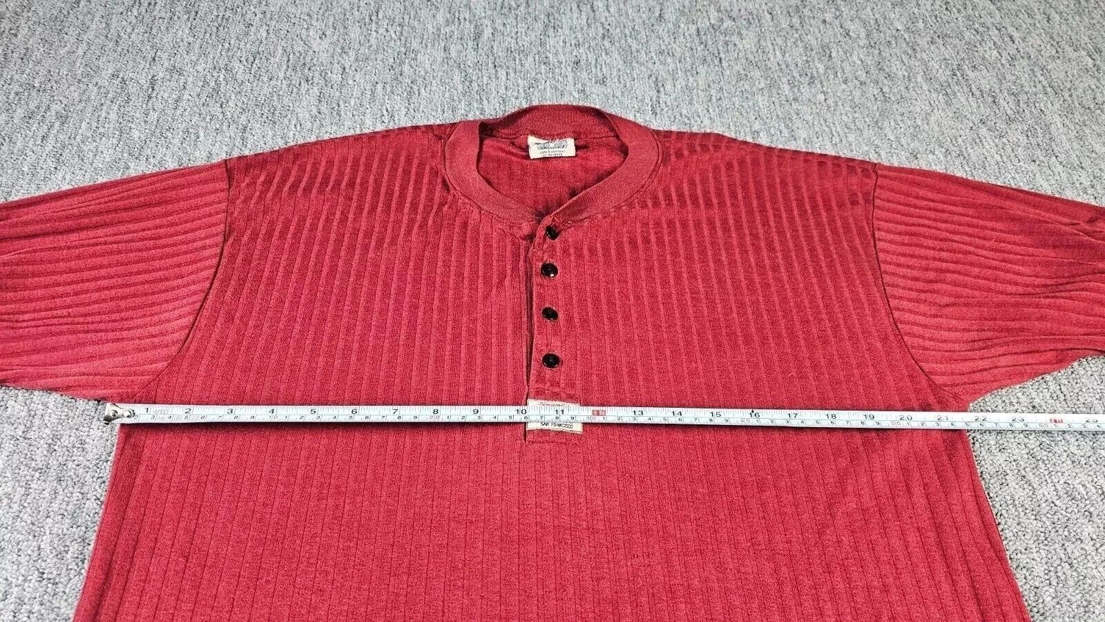 Levi's Vintage Levis Polo Shirt USA Made Burgundy Cotton Men L 90s Size US L / EU 52-54 / 3 - 10 Thumbnail