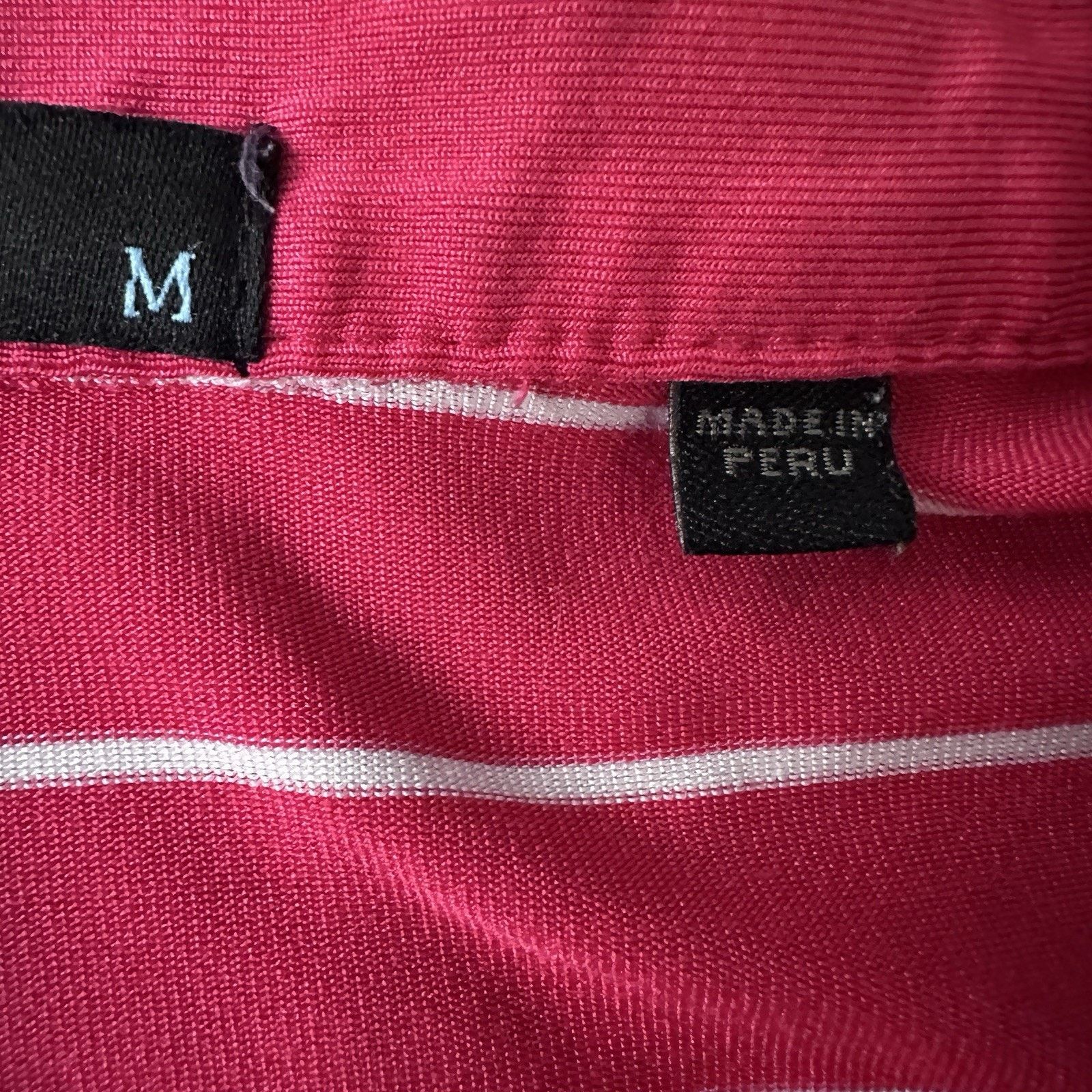 Lauren Ralph Lauren Greyson Polo Shirt Men Medium Pink White Striped Performance Size US M / EU 48-50 / 2 - 7 Thumbnail
