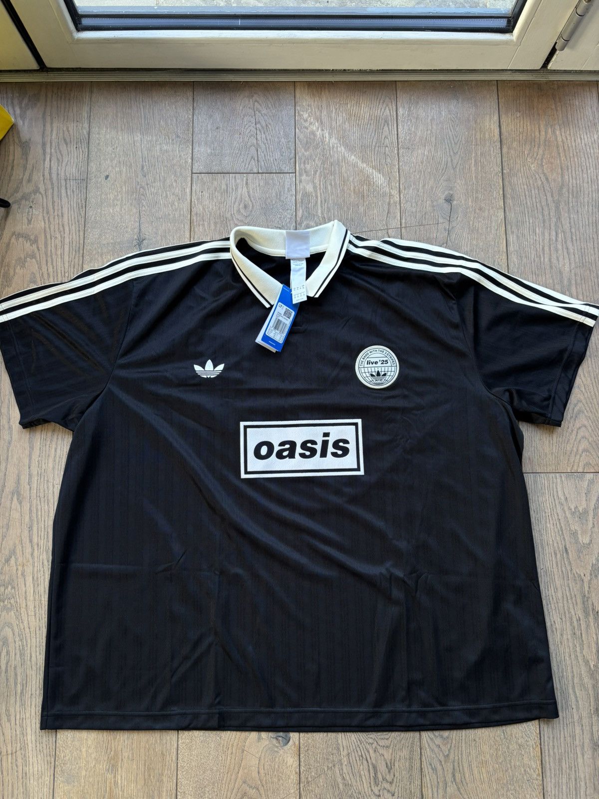XL Adidas × Oasis Tour Jersey Black Adidas Adidas X Oasis Tour Jacquard Jersey Black Size Medium