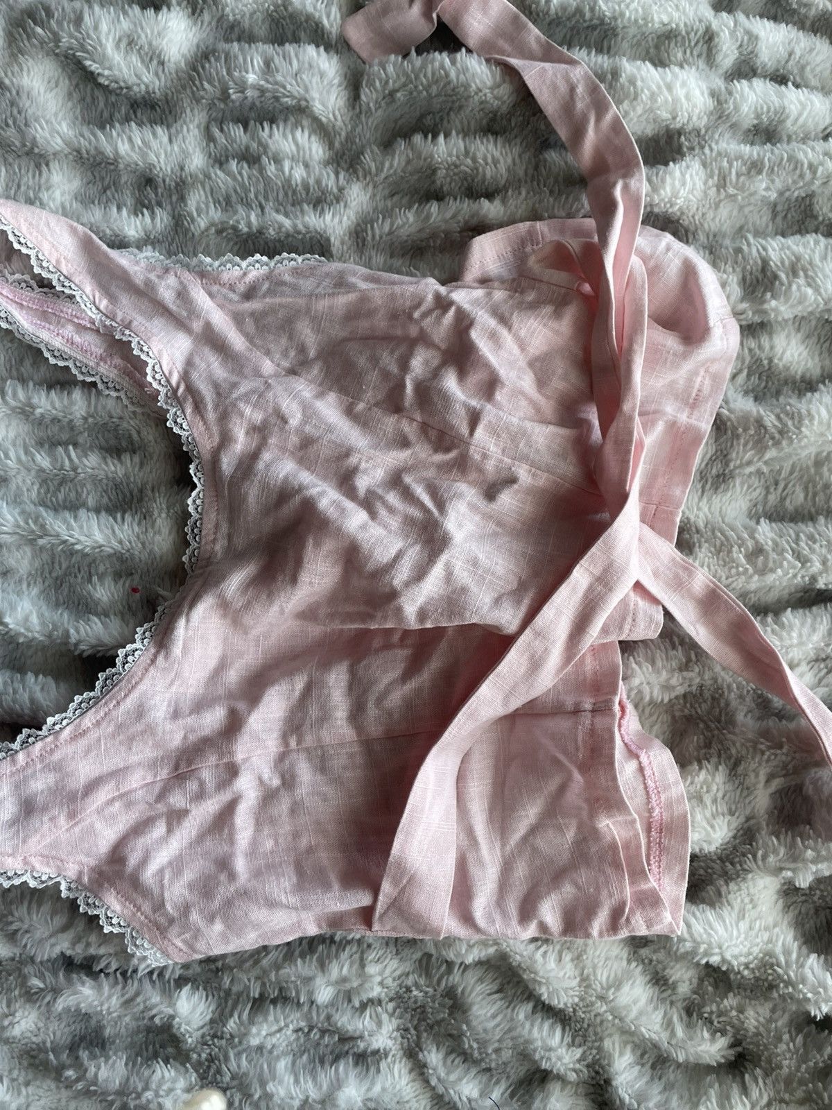 Other Pink lace tie top Size M / US 6-8 / IT 42-44 - 5 Thumbnail
