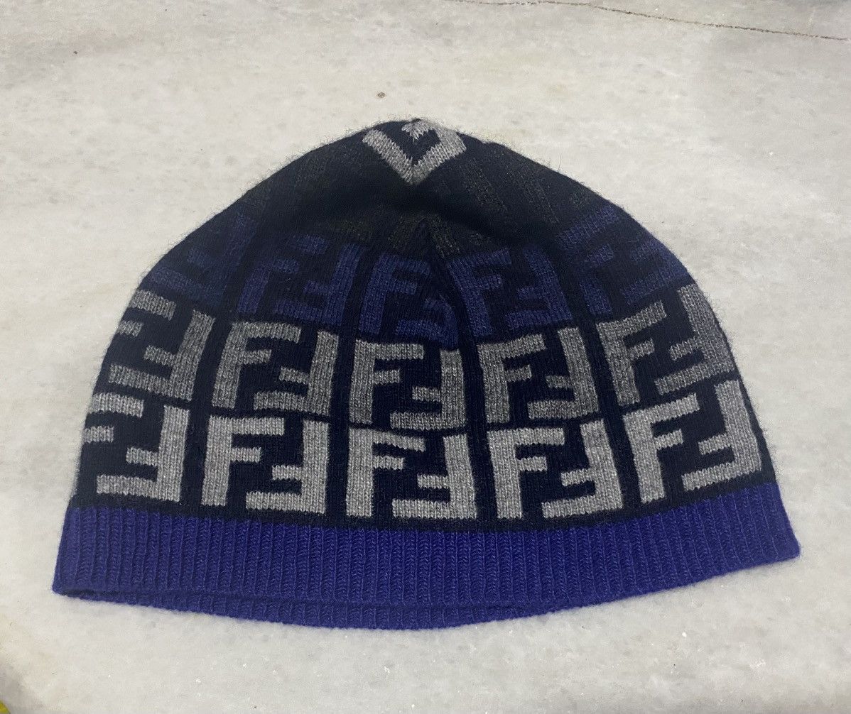 Fendi Fendi Cashmere Zucca Monogram Beanie Size ONE SIZE - 1 Thumbnail
