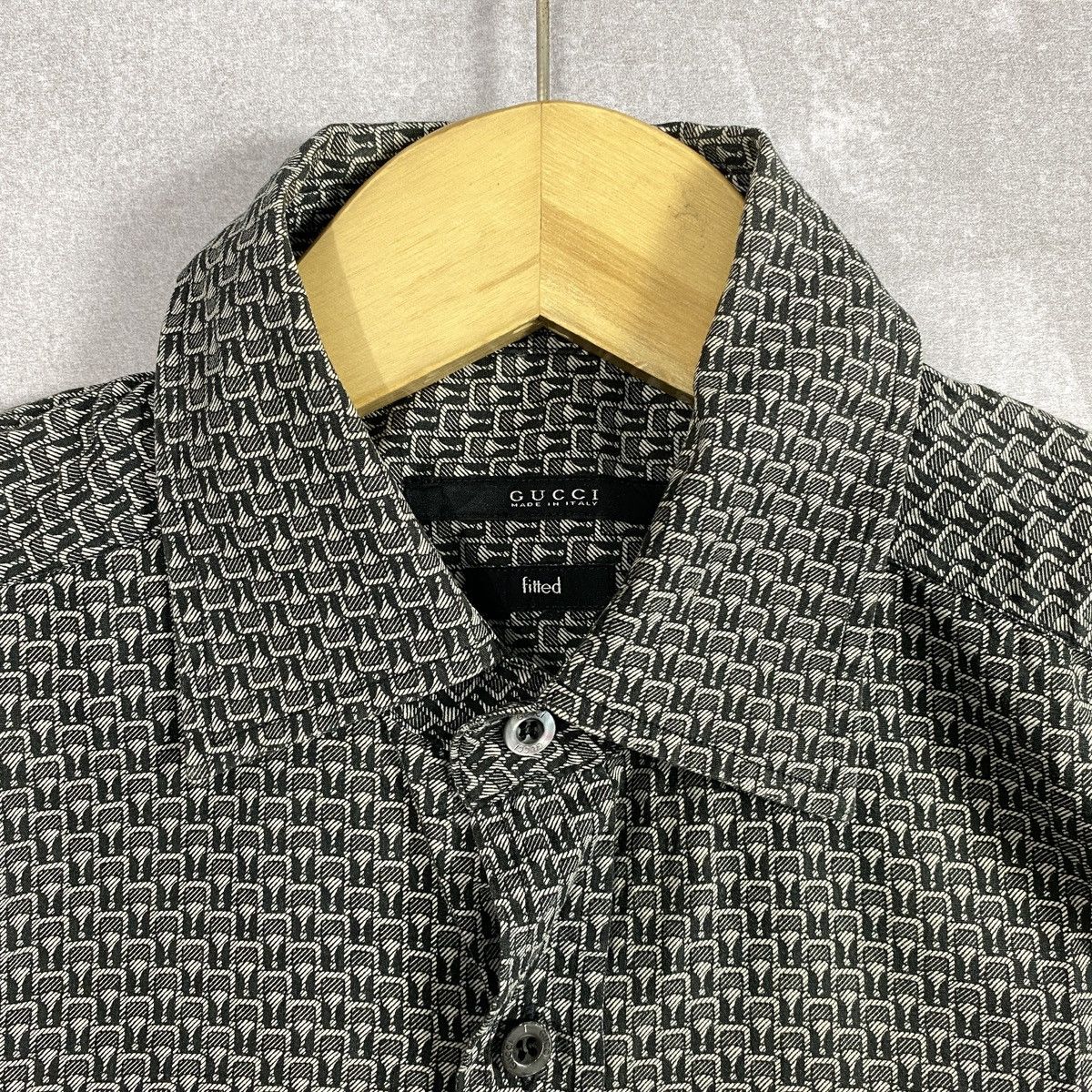 Gucci Vintage Gucci Monogram Fitted Shirt Size US L / EU 52-54 / 3 - 4 Thumbnail