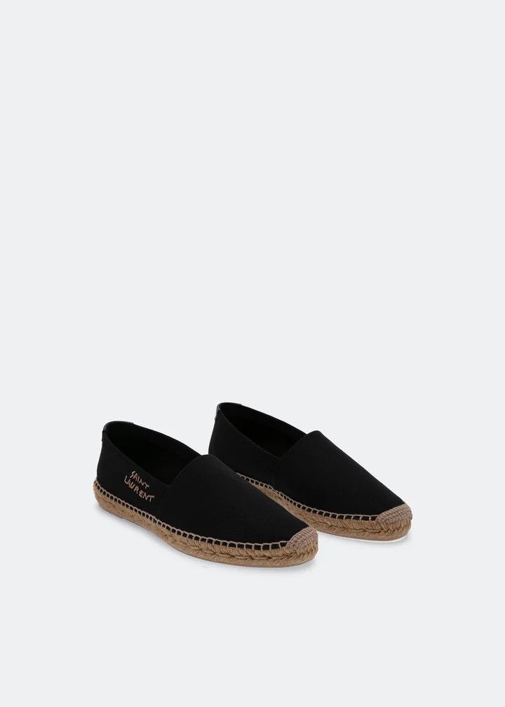 Saint Laurent Paris oc11z1125 Embroidered Espadrilles in Canvas in Black Size US 9 / EU 42 - 2 Thumbnail