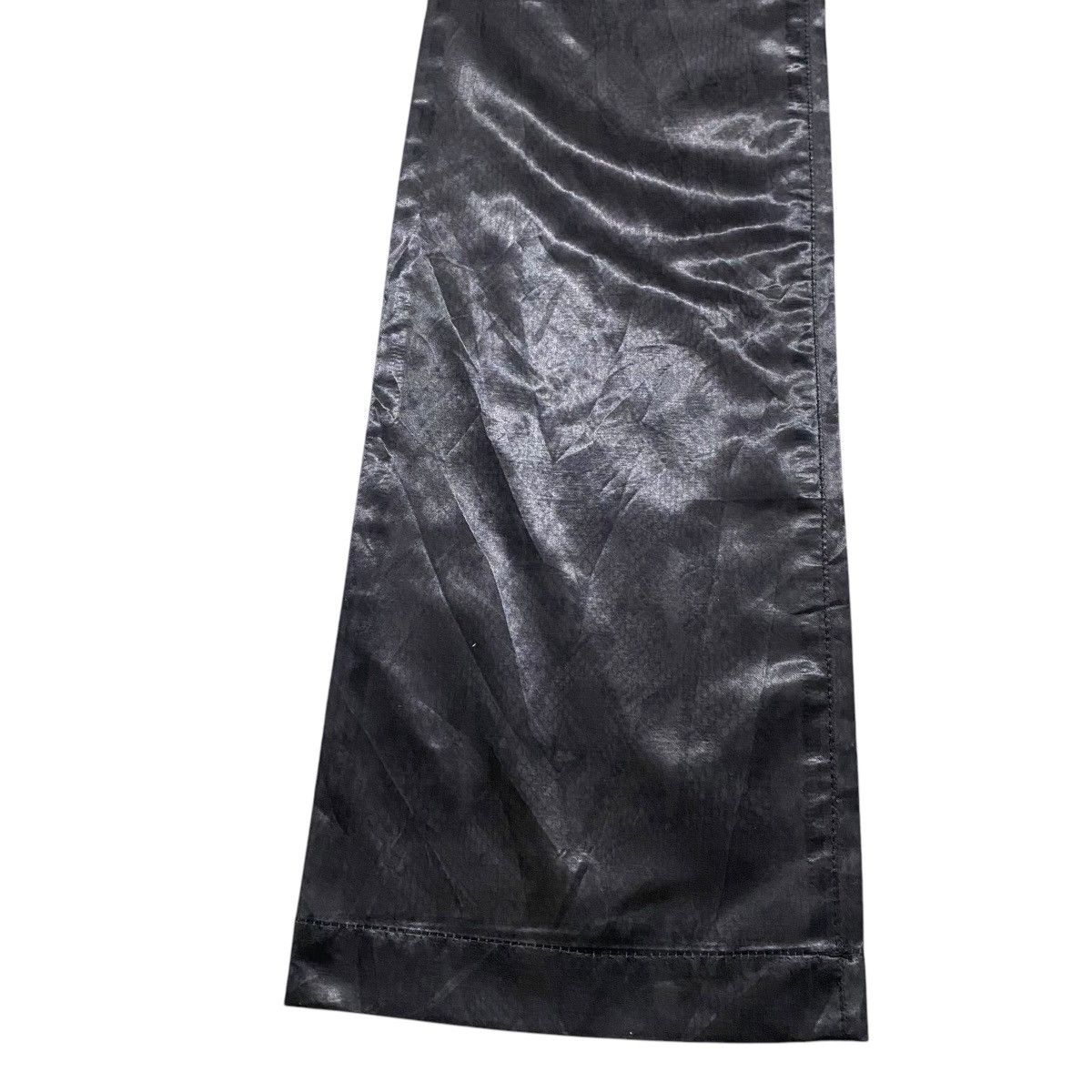 Japanese Brand M.F EDITORIAL Black Snakeskin Wide Leg Pant Size US 31 - 7 Thumbnail