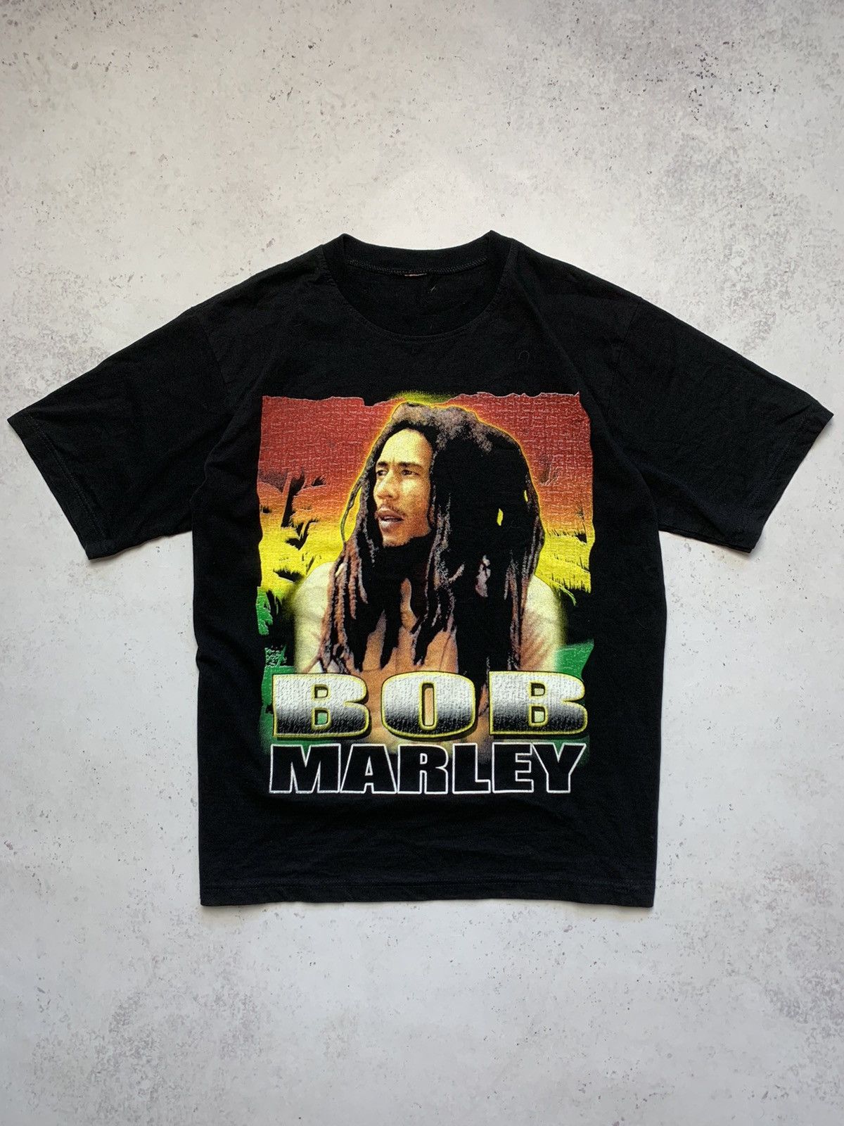Vintage Vintage Rare 90's Bob Marley Overprint T-shirt Y2K/YKK Size US L / EU 52-54 / 3 - 14 Thumbnail