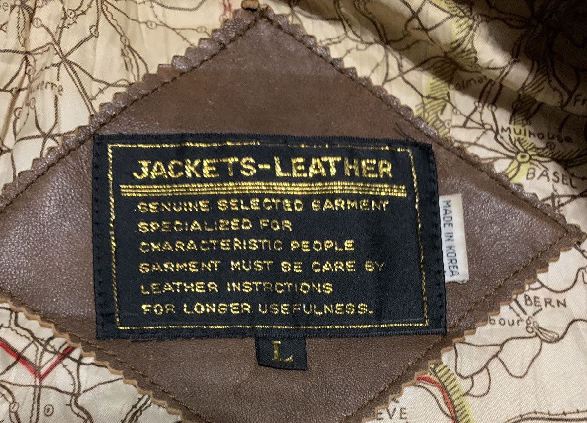Vintage Vintage Military Leather Bomber Jacket Size US L / EU 52-54 / 3 - 14 Thumbnail