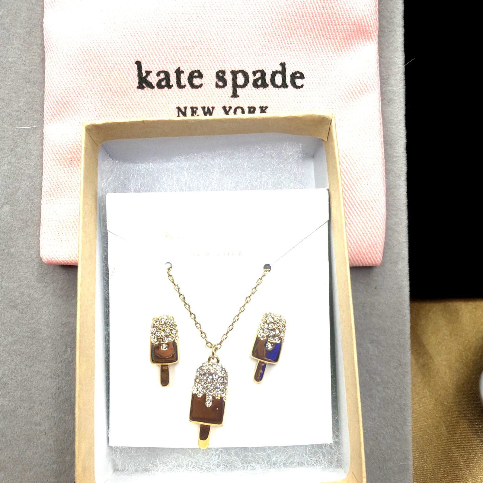 Kate Spade Kate Spade Ice Pop Necklace w Earrings Set Fast Food Gold Size ONE SIZE - 12 Thumbnail