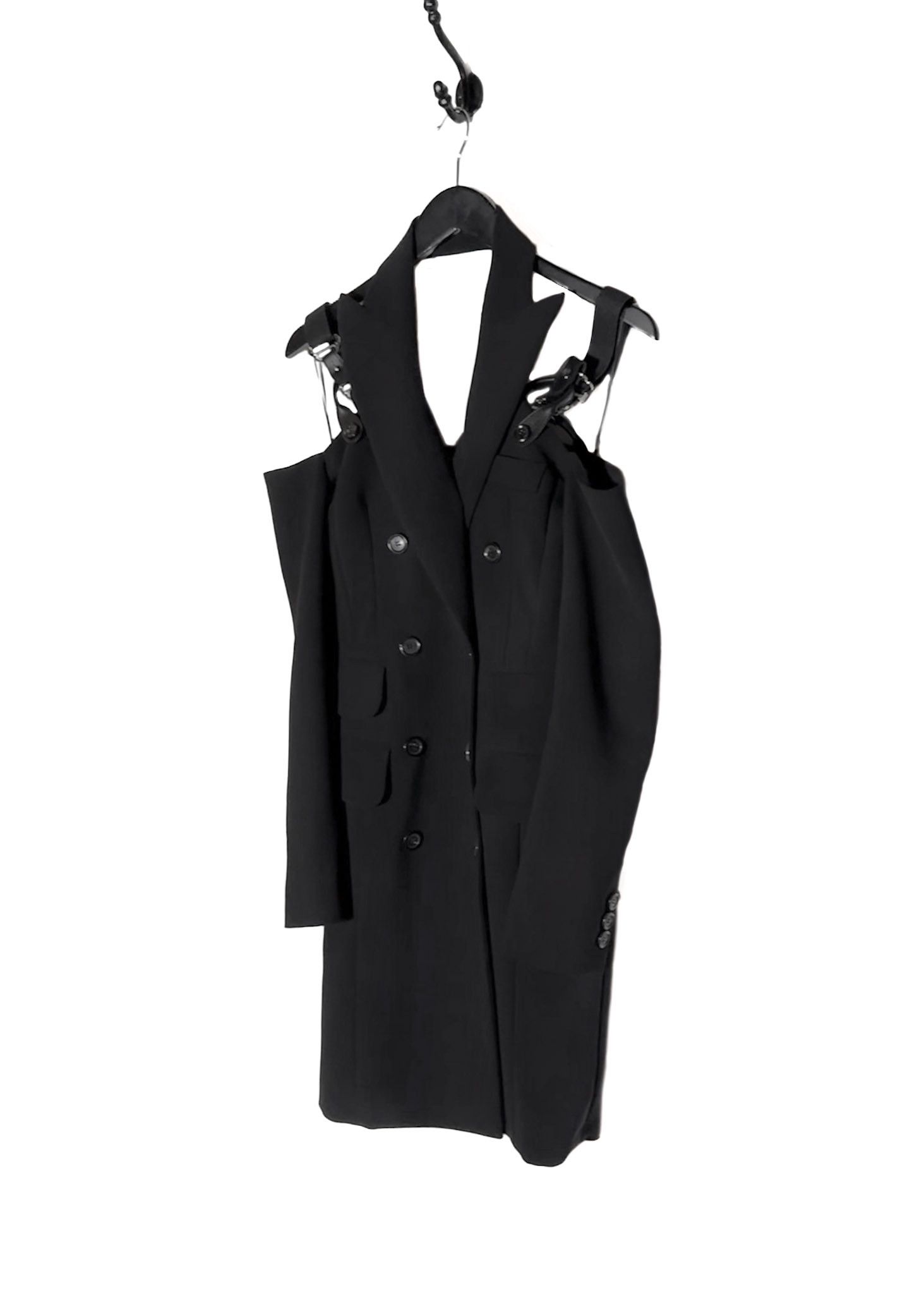 Moschino Moschino Couture! 2023 Black Double Breasted Blazer Dress Size XS / US 0-2 / IT 36-38 - 2 Thumbnail