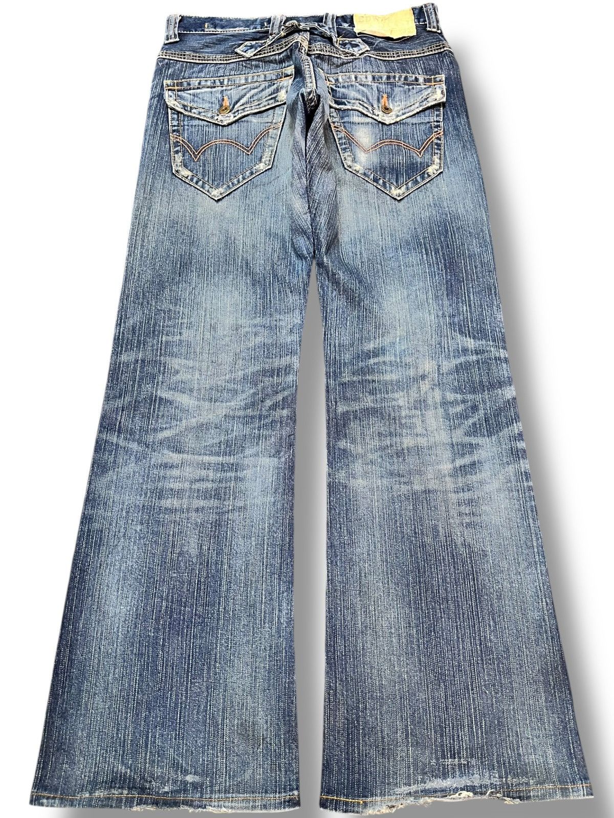 Edwin Vintage Edwin XV-S Flare Whiskers Buckle Belt Denim Size US 31 - 5 Thumbnail
