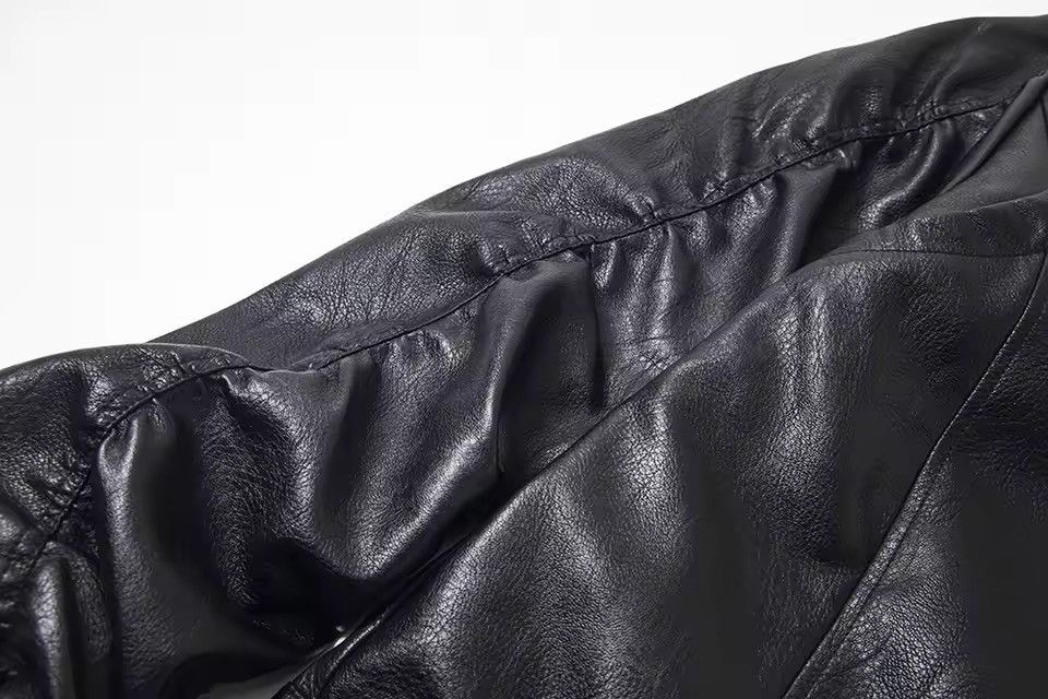 Leather Punk Streetwear Leather Casual Solid Motorcycle Jacket Size US L / EU 52-54 / 3 - 6 Thumbnail