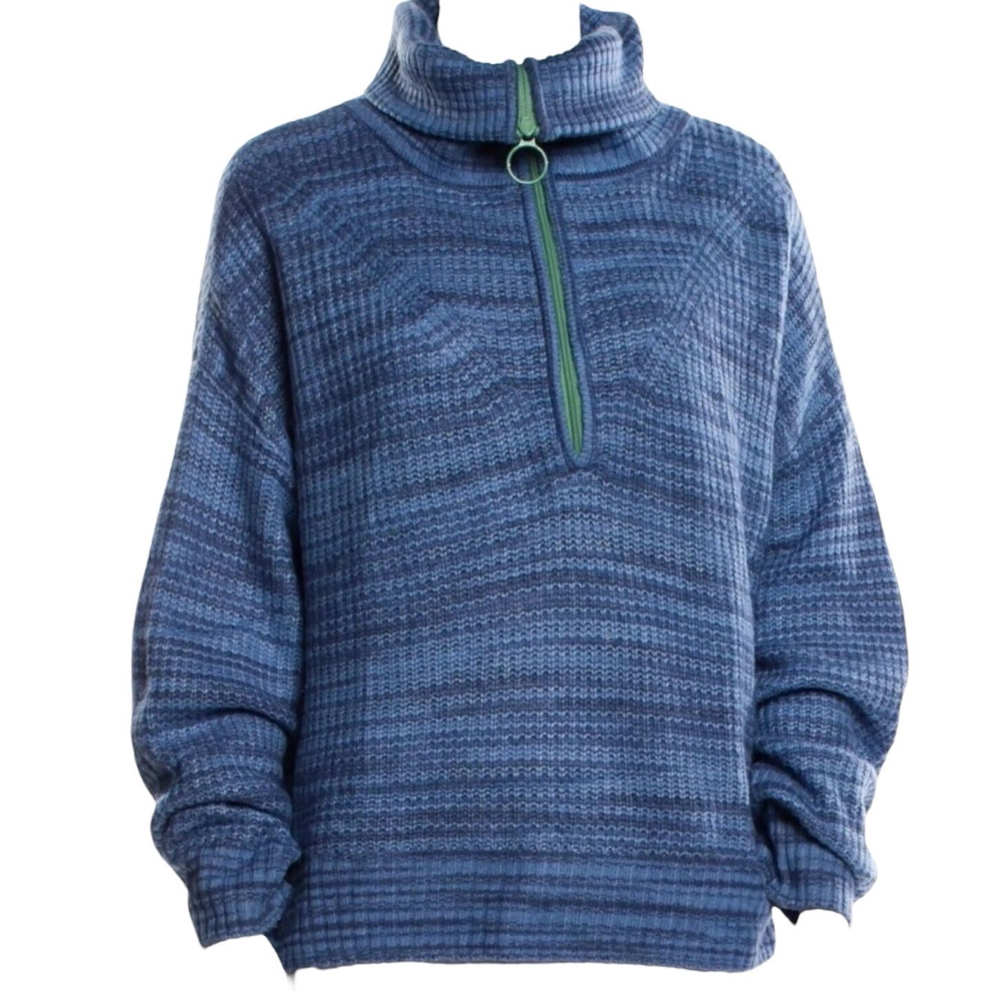 Other Aerie Womens Sweater Sz S Blue Funnel Neck Quarter Zip Green Size S / US 4 / IT 40 - 3 Thumbnail