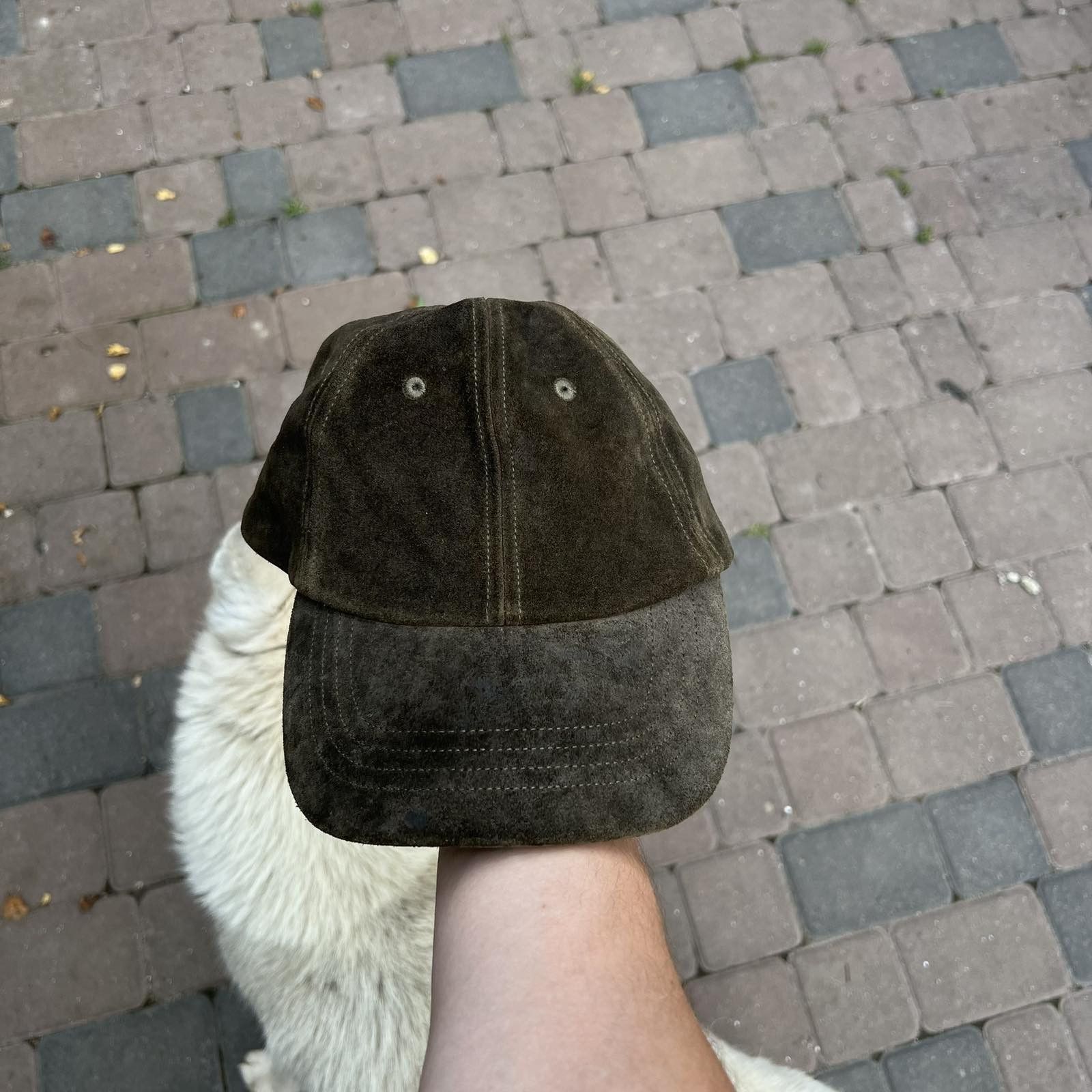 Polo Ralph Lauren Cap Hat Suede Goat Leather Olive NWT