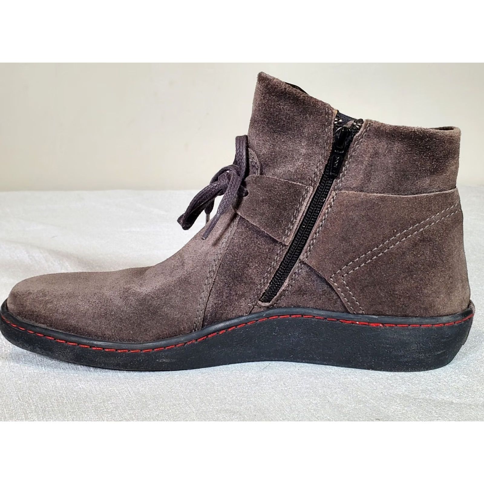Vintage Wolky Pharos Wide Width Ankle Boots Booties Anthracite Gray Suede Women's US 9.5 Size US 10 / IT 40 - 3 Thumbnail