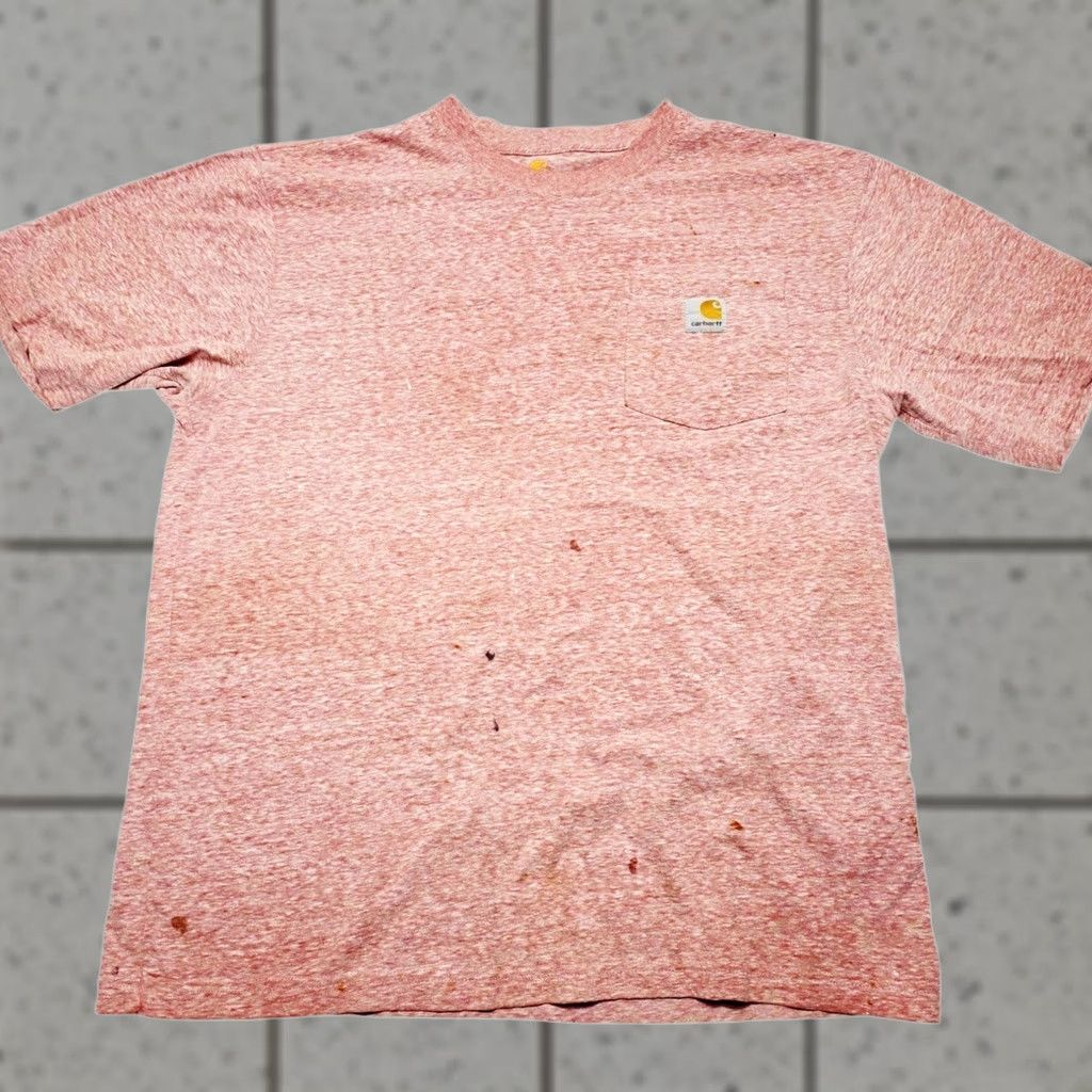 Carhartt Carhartt T-Shirt Short Sleeve Pocket Salmon Original Fit M Men's Distressed Salvageed (adjusted) Size US M / EU 48-50 / 2 - 1 Thumbnail