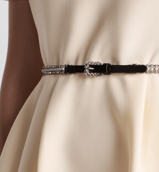 Dior o1w1db10525 Size : OS / B0573P Sparkle Belt in Black/Silver Size ONE SIZE - 6 Thumbnail