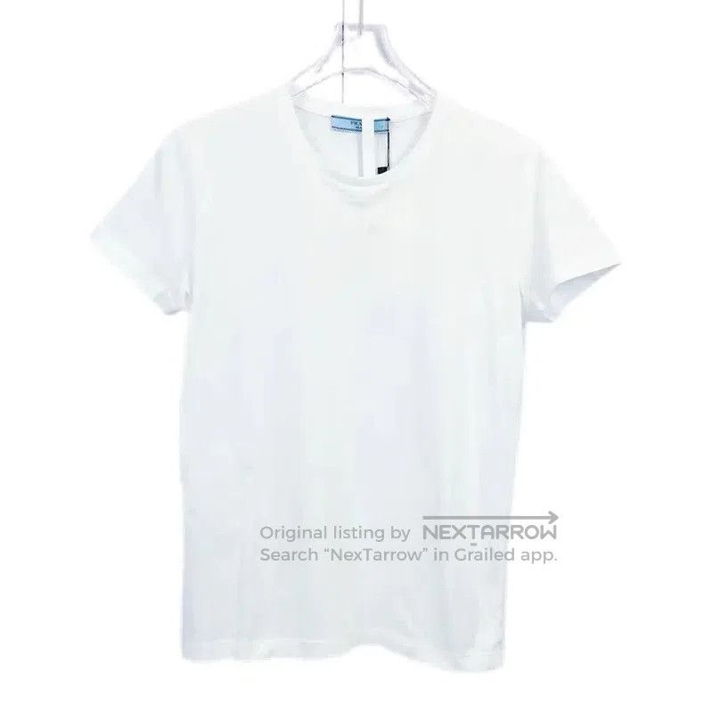 Prada Prada White Cotton Short Sleeve T-shirt. Size S / US 4 / IT 40 - 1 Thumbnail