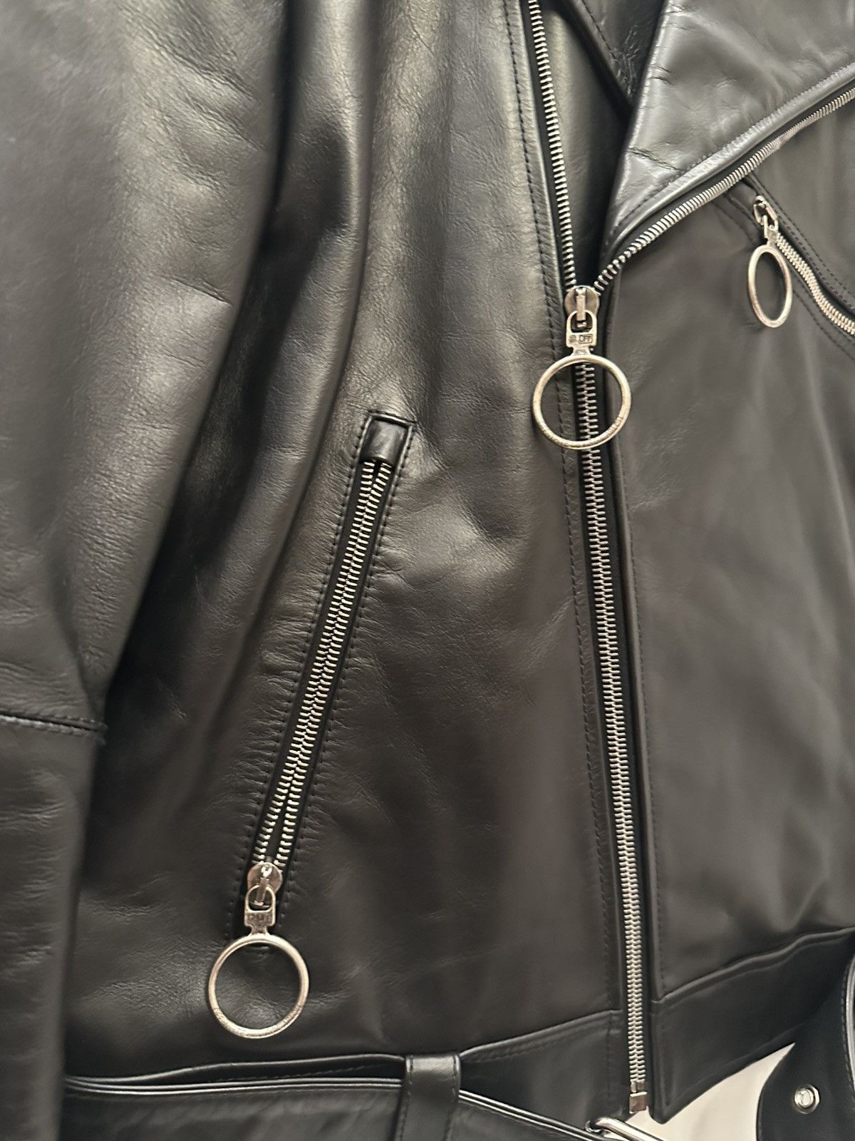 Off-White OFF-WHITE Leather Jacket Size US M / EU 48-50 / 2 - 3 Thumbnail
