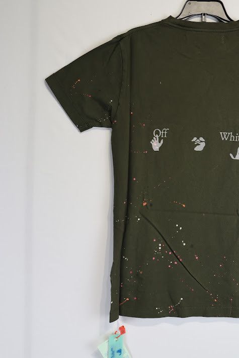 Off-White o1rshd1 Vintage Pant Short Sleeve Tee in Green Size US XXS / EU 40 - 8 Thumbnail